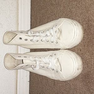 H&M Hi Top Sneakers Men's EUR 42 Size US 9 Off White